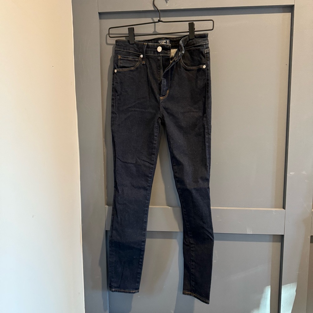 Abercrombie & Fitch Simone high rise super skinny jeans - dark wash